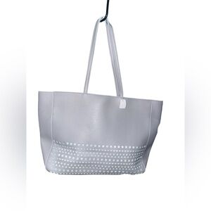 NWT Bath & Body Works Mothers Day Bag Tote with Matching Pouch Grey & Mint